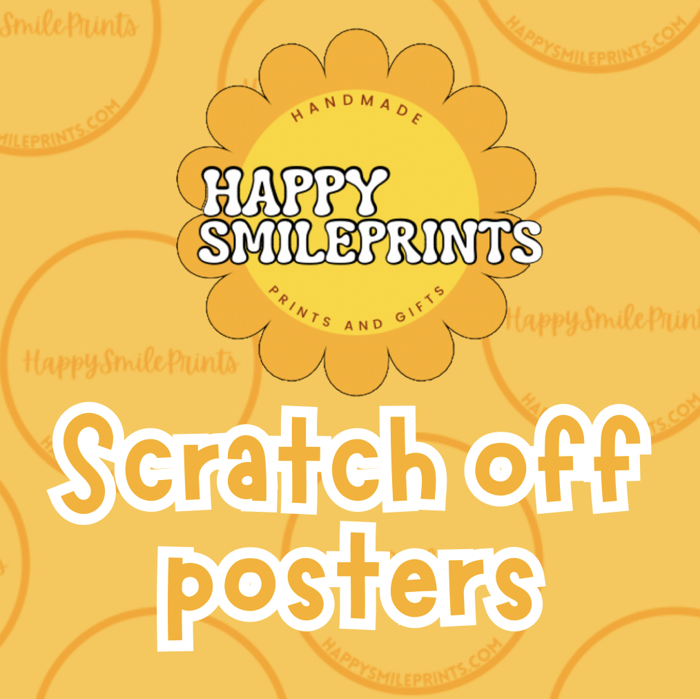 Scratch Off Posters Pack Of Three, Baked,Rom-Com, Horror Movie Posters –  happysmileprints