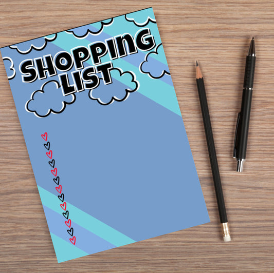‘Shopping List’ A6 Handmade Notepad