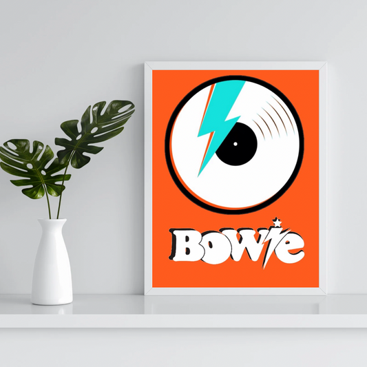 Orange Bowie A5 Poster Print