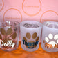 Pet Memorial, Custom Candle Holder, Paw Print Design